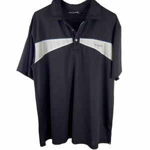 Mens Travis Mathew Polo Shirt Extra Large Black Golf Casual Button Up Collared
